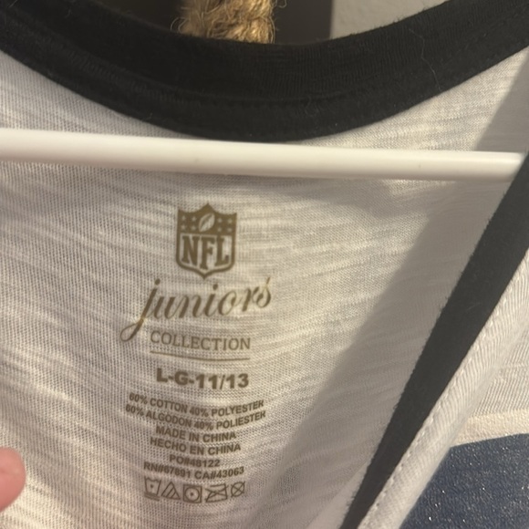 NFL juniors Raglan Sleeve Shirt - Black and White and colts - Picture 3 of 4